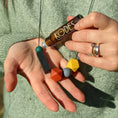 Load image into Gallery viewer, Essential Oil Diffuser Mustard, Rust & Green Silicone Necklace
