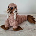 Load image into Gallery viewer, Walrus Crochet Pattern, Wally the Walrus Crochet Pattern, Walrus Amigurumi Pattern, Walrus Crochet Toy Pattern