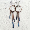 Load image into Gallery viewer, blue dream catcher earrings
