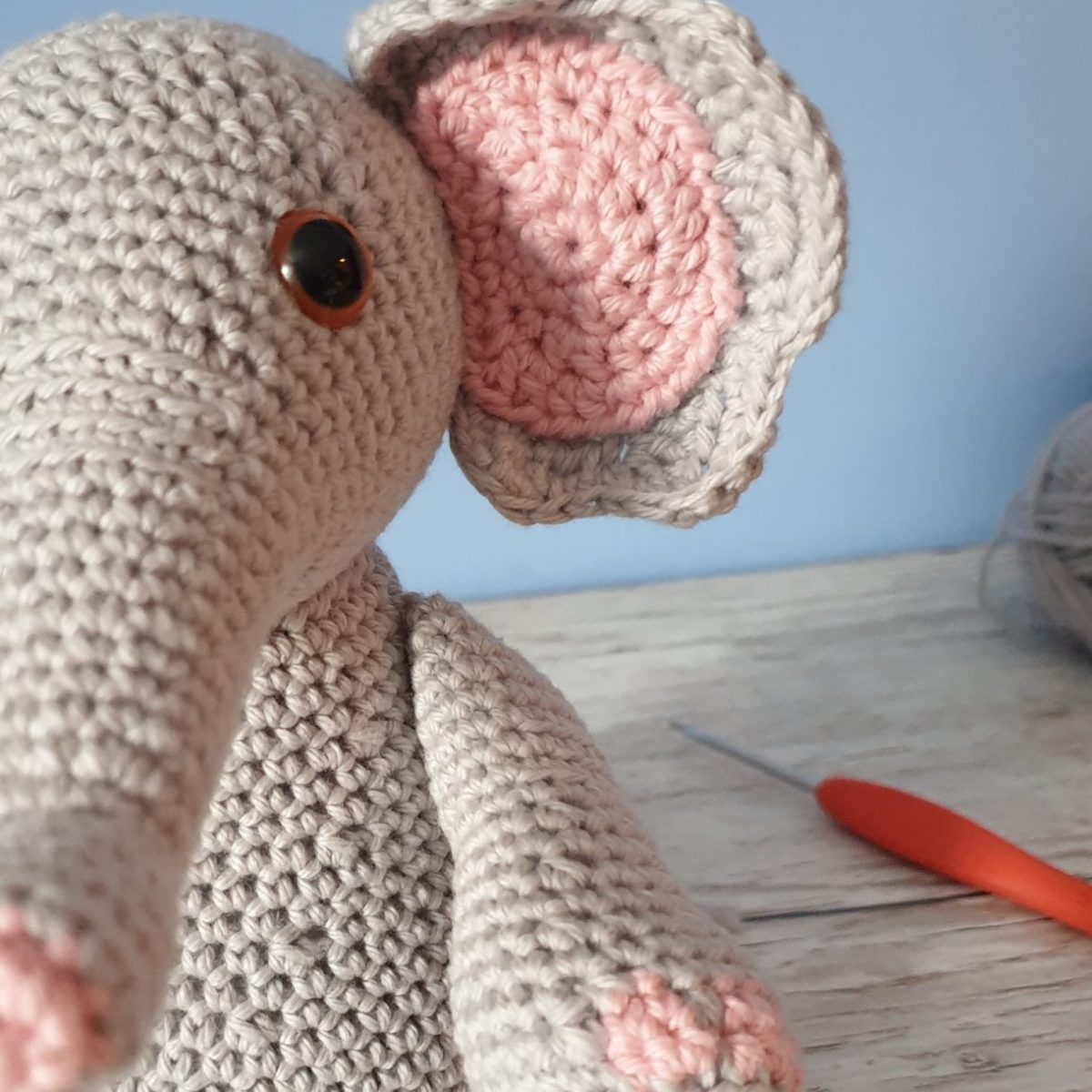 PDF Elephant Crochet Pattern, Eva the Elephant Crochet Pattern, Crochet Pattern, Elephant Amigurumi Pattern