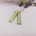 Load image into Gallery viewer, Olive Green Bar Earrings
