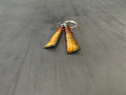 Ombre enamel earrings on sterling silver wire - MaisyPlum