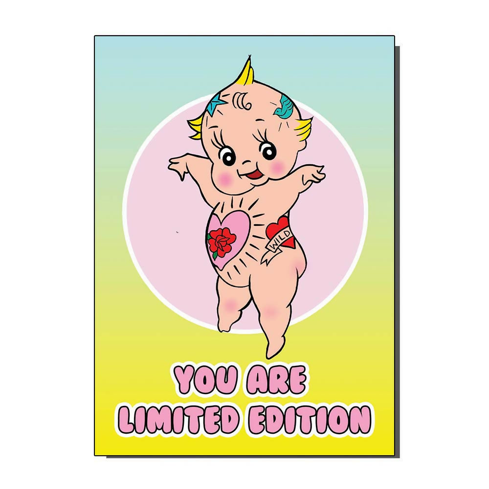 You're Limited Edition Cute Kewpie Inspired Birthday Card