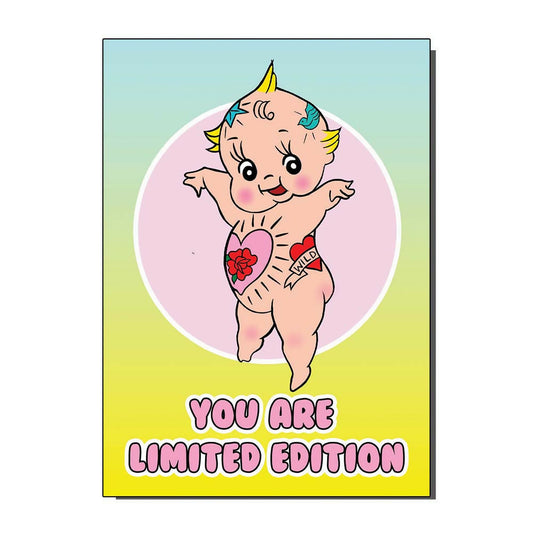 You're Limited Edition Cute Kewpie Inspired Birthday Card