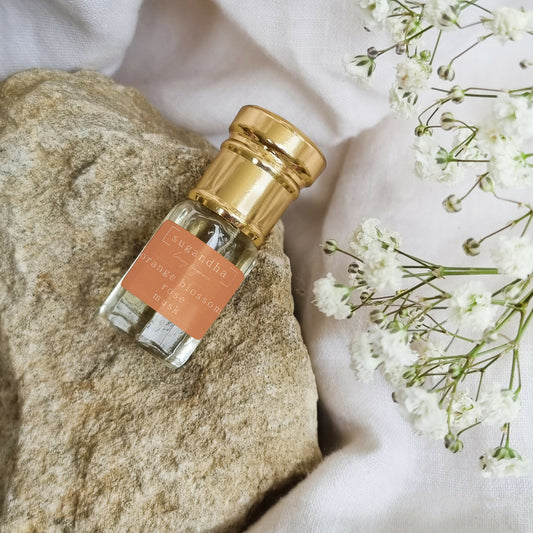 orange blossom - rose - musk roll on perfume