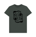 Load image into Gallery viewer, Dark Grey Double cowboy boot crew neck t-shirt
