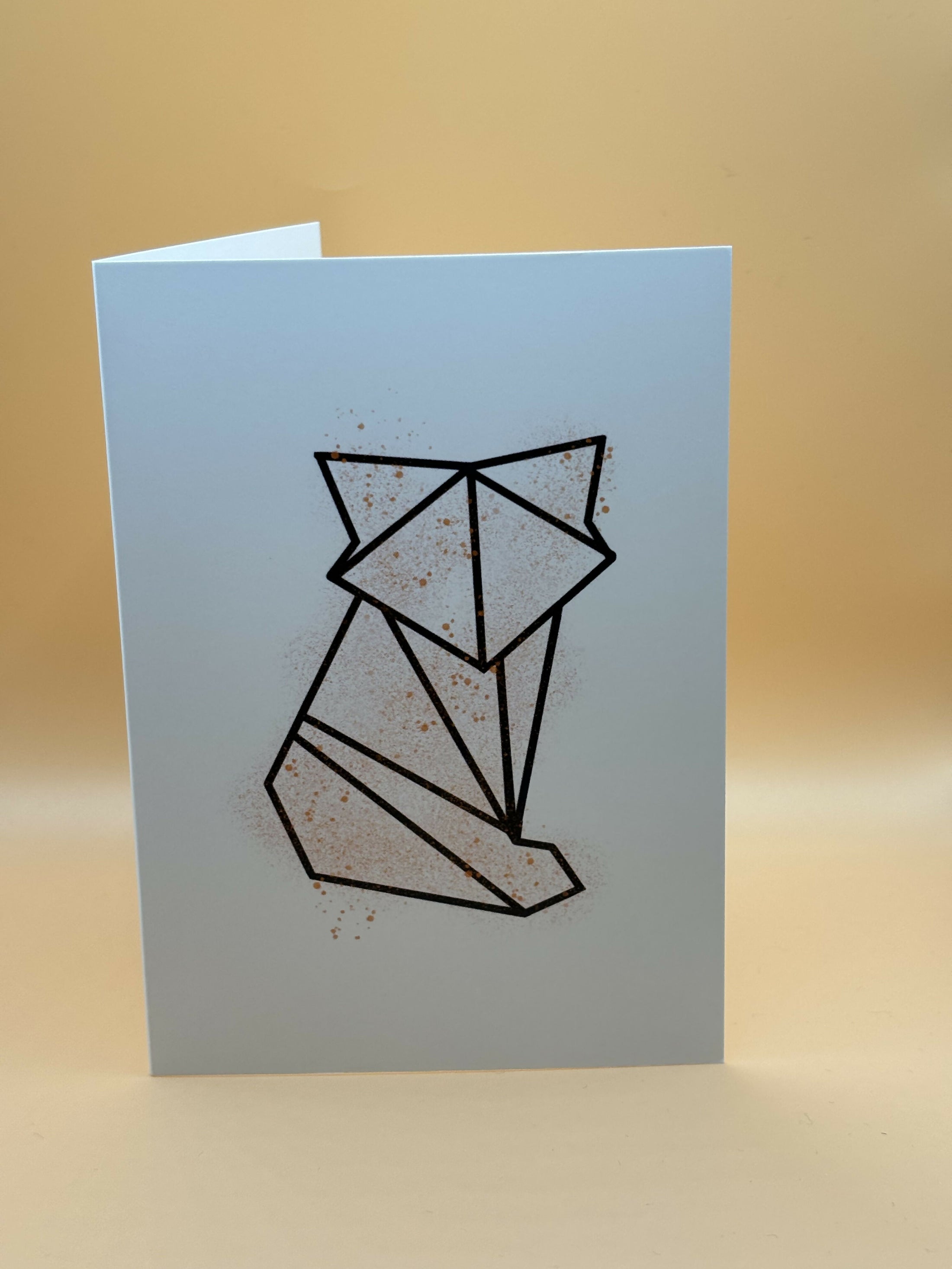 Origami Fox Greeting Card