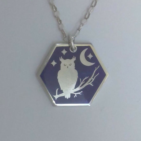 owl-and-moon-pendant-vitreous-enamelled