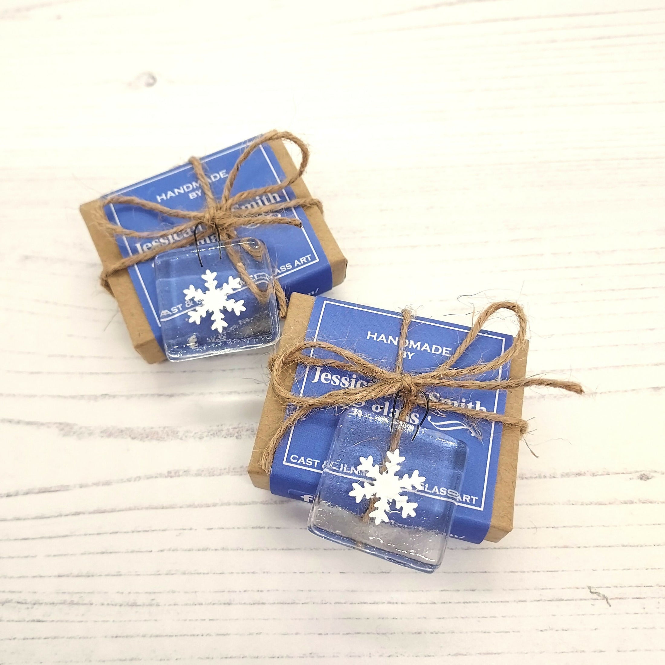 Handmade Fused Glass Christmas Penguin Brooch Badge By Jessica Irena Smith Glass