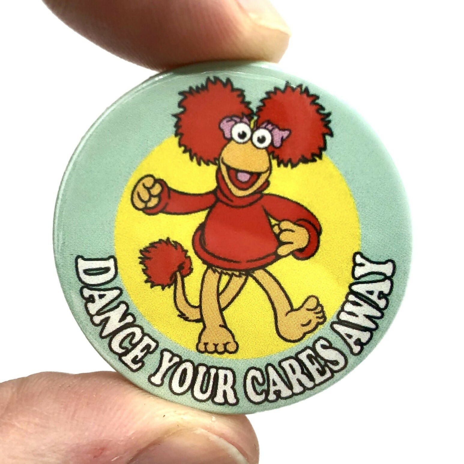 Dance Your Cares Away Button Pin Badge