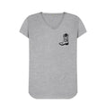 Load image into Gallery viewer, Black small cowboy boot v neck t-shirt - Trend Tonic
