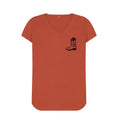 Load image into Gallery viewer, Black small cowboy boot v neck t-shirt - Trend Tonic
