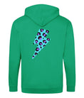 Load image into Gallery viewer, Blue and purple leopard print zip up hoodie Trend Tonic
