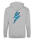 Load image into Gallery viewer, Blue and purple leopard print zip up hoodie Trend Tonic
