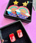 Load image into Gallery viewer, Bowie wooden stud earrings - Trend Tonic
