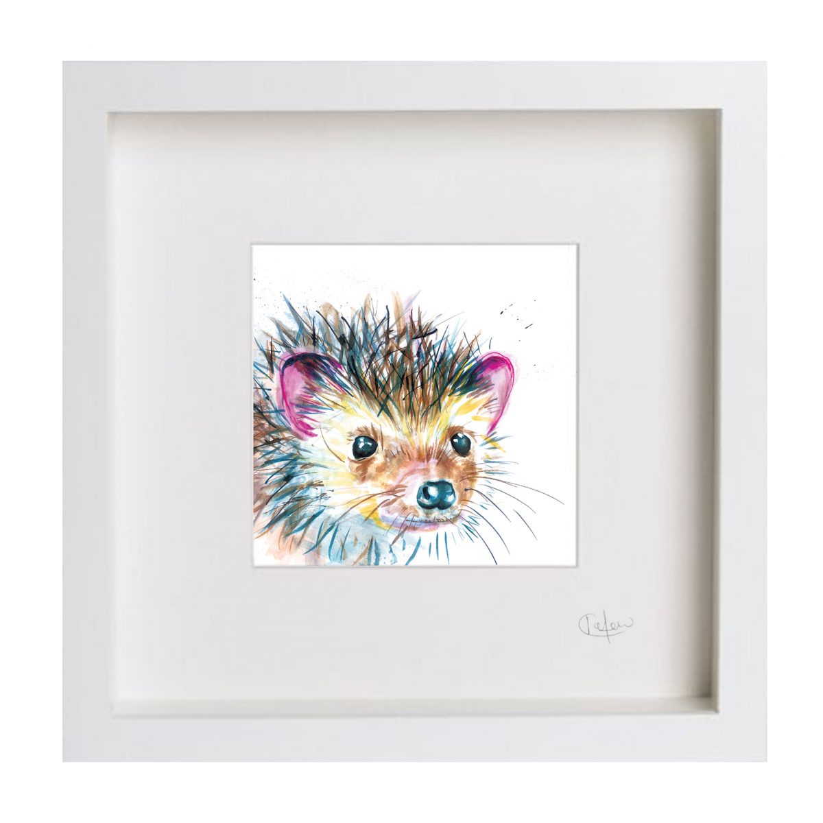 Inky Hedgehog Illustration Print