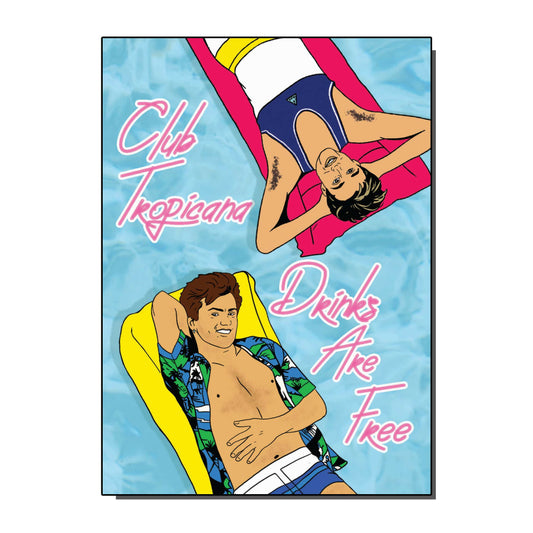 Club Tropicana Wham 1980s Inspired Birthday / Greetings Card