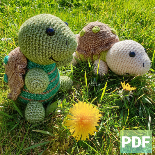 PDF Tortoise Crochet Pattern, Tucker the Tortoise Crochet Pattern, Crochet Pattern, Tortoise Amigurumi Pattern