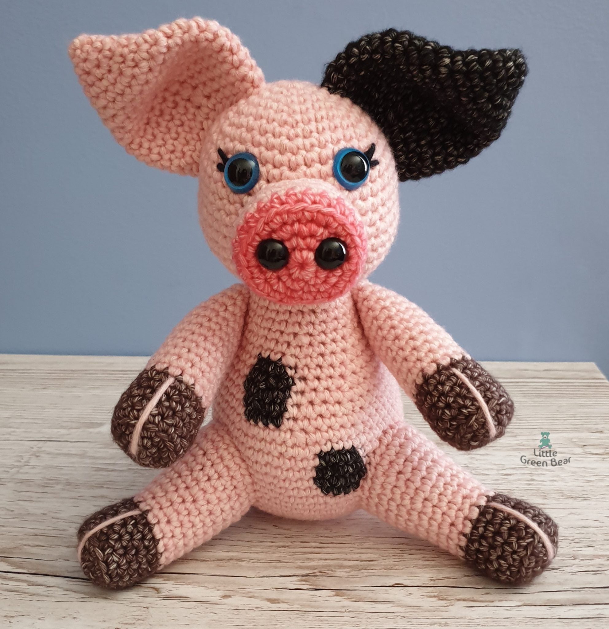 PDF Pig Crochet Pattern, Polly the Piglet Crochet Pattern, Crochet Pattern, Pig Amigurumi Pattern, Piglet
