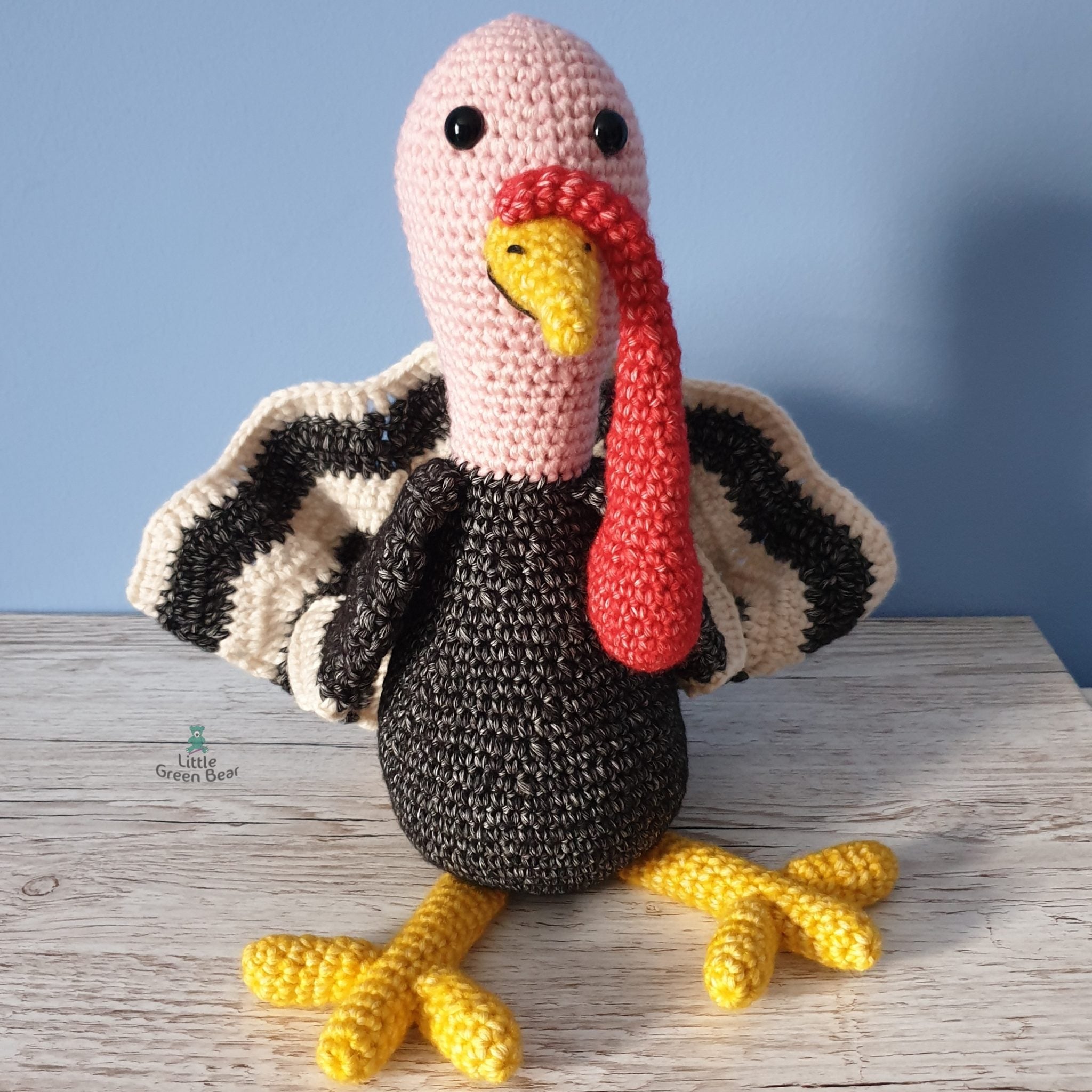 PDF Turkey Crochet Pattern, Trenton the Turkey Crochet Pattern, Crochet Pattern, Turkey Amigurumi Pattern