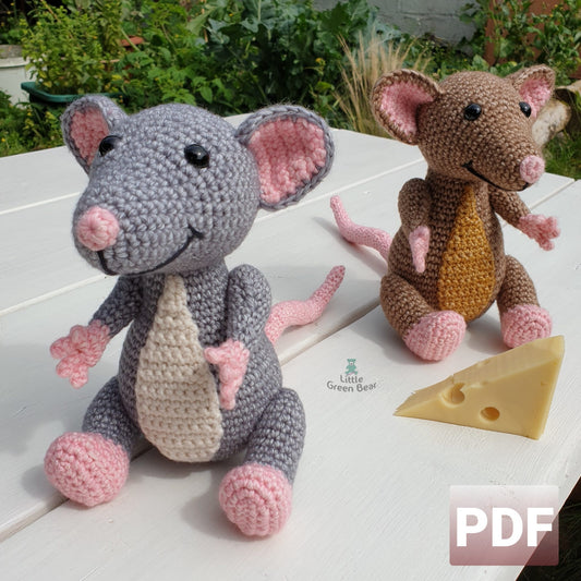 PDF Rat Crochet Pattern, Roscoe the Rat Crochet Pattern, Crochet Pattern, Rat Amigurumi Pattern