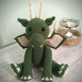 Load image into Gallery viewer, PDF Dragon Crochet Pattern, Denzel the Dragon Crochet Pattern, Crochet Pattern, Dragon Amigurumi Pattern
