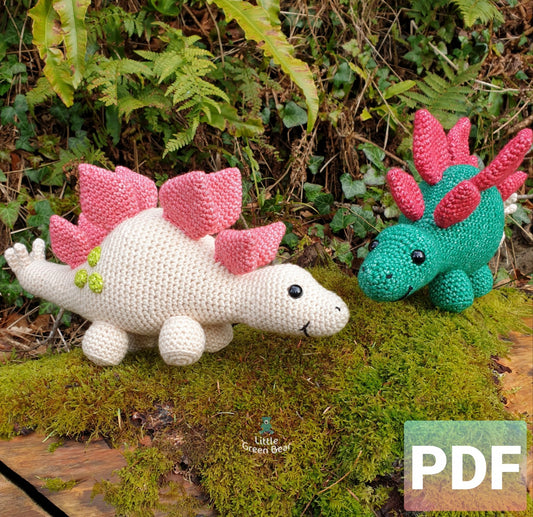 PDF Stegosaurus Crochet Pattern, Stan the Stegosaurus Crochet Pattern, Crochet Pattern, Dinosaur Amigurumi Pattern
