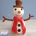 Load image into Gallery viewer, PDF Snowman Crochet Pattern, Seth the Snowman Crochet Pattern, Crochet Pattern, Snowman Amigurumi Pattern, Christmas
