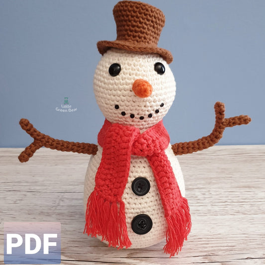 PDF Snowman Crochet Pattern, Seth the Snowman Crochet Pattern, Crochet Pattern, Snowman Amigurumi Pattern, Christmas