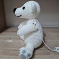 Load image into Gallery viewer, PDF Polar Bear Crochet Pattern, Preston the Polar Bear Crochet Pattern, Crochet Pattern, Bear Amigurumi Pattern, Christmas Craft
