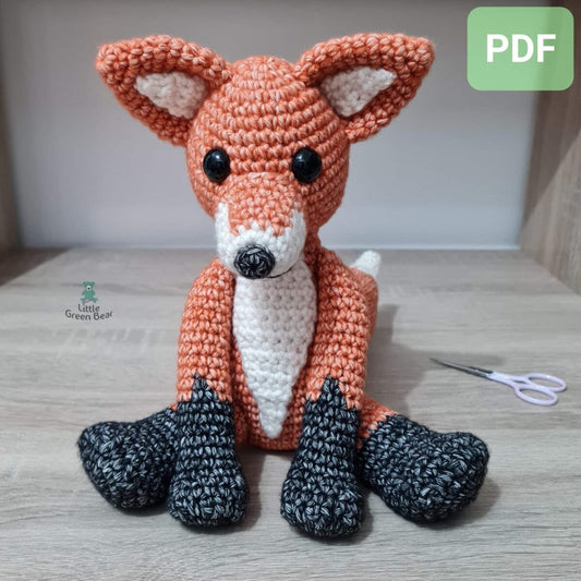 PDF Fox Crochet Pattern, Fraser the Fox Crochet Pattern, Crochet Pattern, Fox Amigurumi Pattern