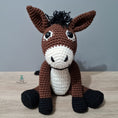 Load image into Gallery viewer, PDF Donkey Crochet Pattern, Dennis the Donkey Crochet Pattern, Crochet Pattern, Donkey Amigurumi Pattern
