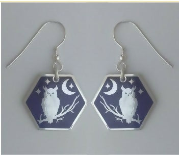 pair-owl-earrings-vitreous-enamelled