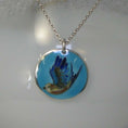 Load image into Gallery viewer, Swallow-of-hope-enamel-pendant-round
