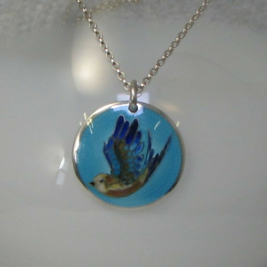 Swallow-of-hope-enamel-pendant-round