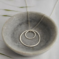 Load image into Gallery viewer, 240508_Double-Pebble-Hoop-Pendant-Silver-XL-Square-Oorla-Jewellery-012 1024
