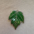 Load image into Gallery viewer, vitreous enamelled sterling silver maple leaf pendant
