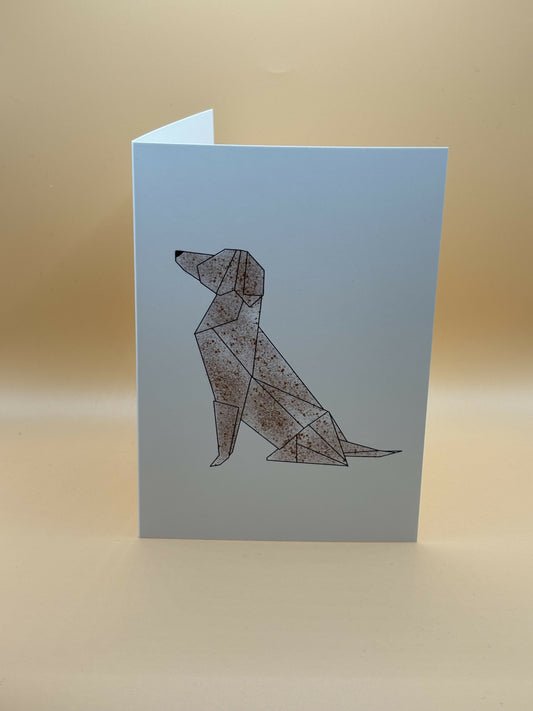 Origami Dog Greeting Card
