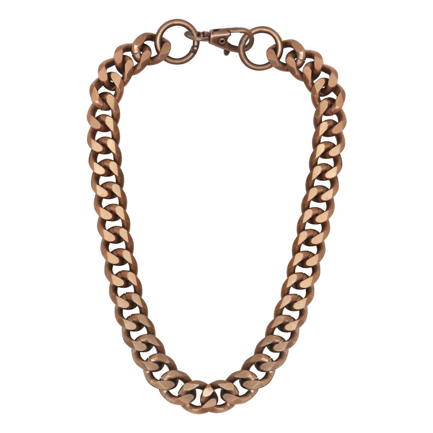 Cleopatra Gold Chunky Unisex Aluminium Chain Necklace Single Tier