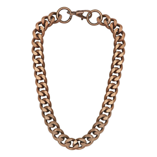 Cleopatra Gold Chunky Unisex Aluminium Chain Necklace Single Tier