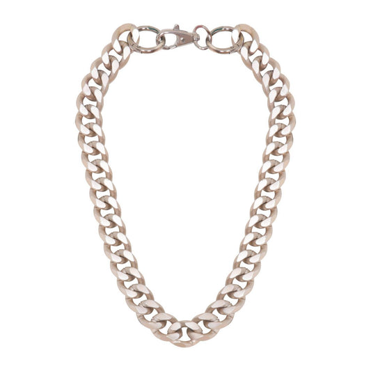 Cleopatra Silver Chunky Unisex Aluminium Chain Necklace Single Tier