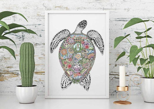 A4 Turtle Art Print