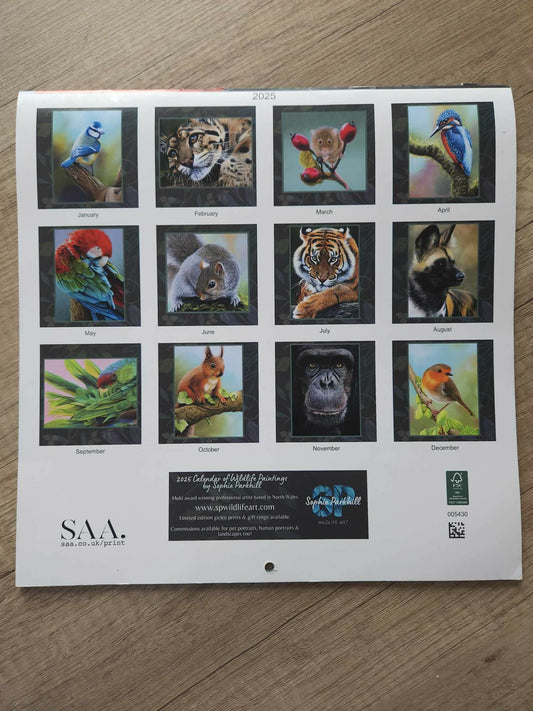 2025 calendar of wildlife art