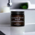 Load image into Gallery viewer, SLEEP BALM. Sleepy Head Beauty Balm - 100% Natural Sleep Aid Balm With Lavender, Frankincense And Hemp Oil. 60g Glass Jar.
