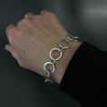 Load image into Gallery viewer, Contemporary Handmade Chunky Sterling Silver Circle Bracelet - MaisyPlum
