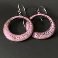 Load image into Gallery viewer, Pastel Pink Enamel Hoop Earrings - MaisyPlum
