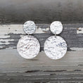 Load image into Gallery viewer, Double Hammered Disc Earrings
