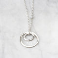Load image into Gallery viewer, Double Pebble Hoop Pendant
