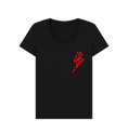 Load image into Gallery viewer, Black Christmas red and green leopard print lightning bolt scoop neck t-shirt
