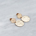 Load image into Gallery viewer, Double Hammered Disc Earrings
